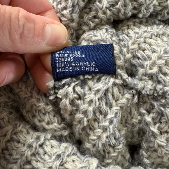 Nucor Hertford County Pom Beanie Hat Womens Gray Knit Winter Cap - Picture 7 of 9